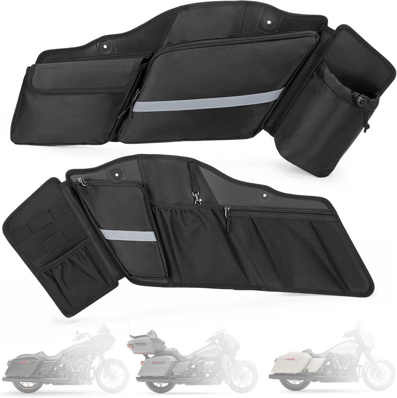 HODRANT Motorcycle Saddlebag Organizer, Saddlebag Liners Side Bag Compatible with Touring Models 2014-2025 Street Glide Road Glide Road King Electra Glide, Saddlebag Tool Storage Organizer, 2 Packs - Image 1